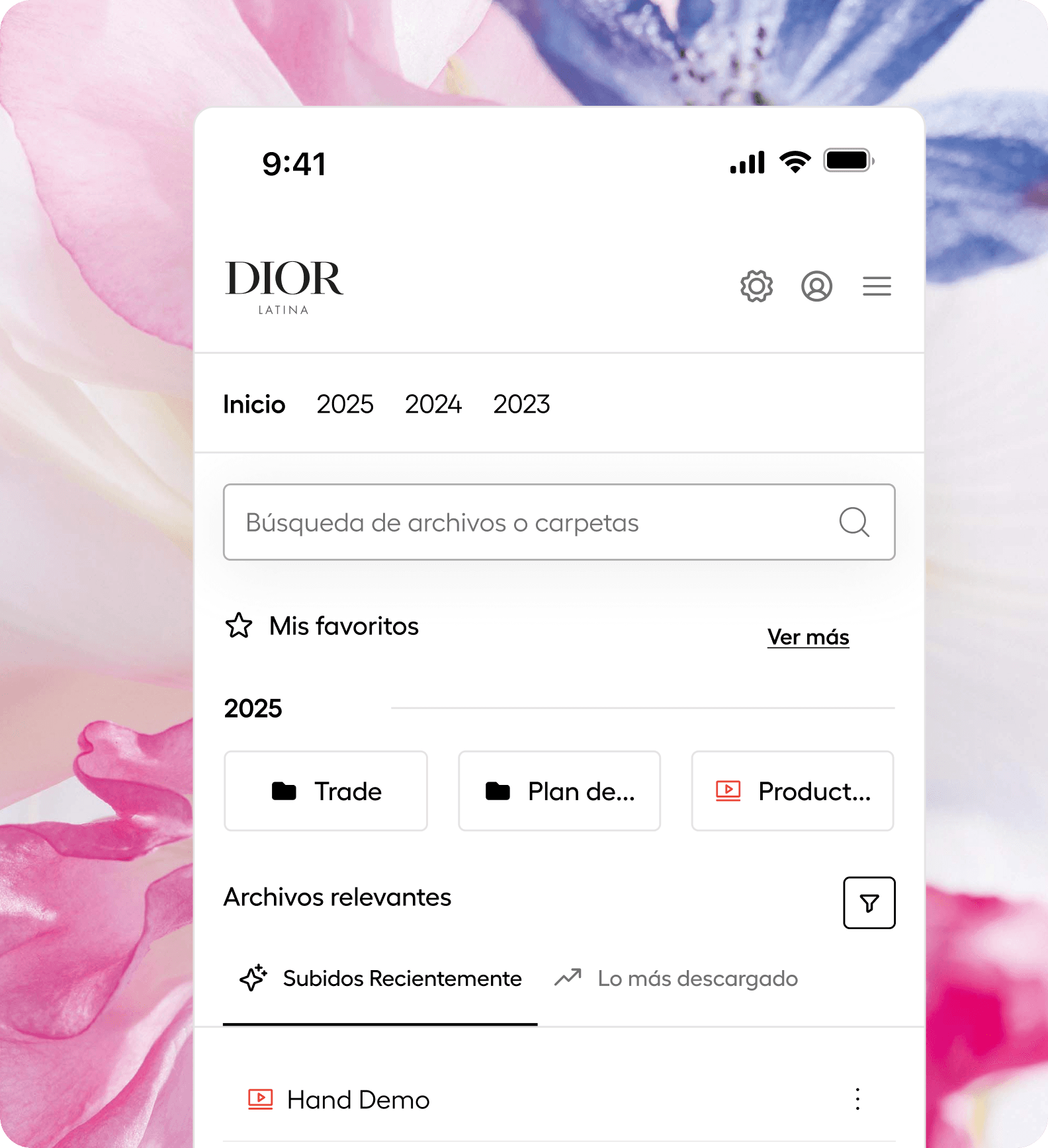 Dior intranet preview