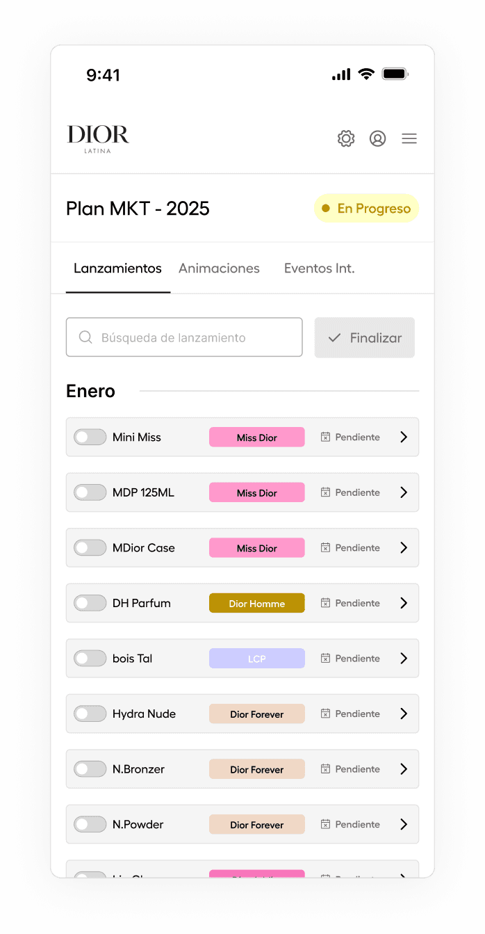 Unified calendar — version 1